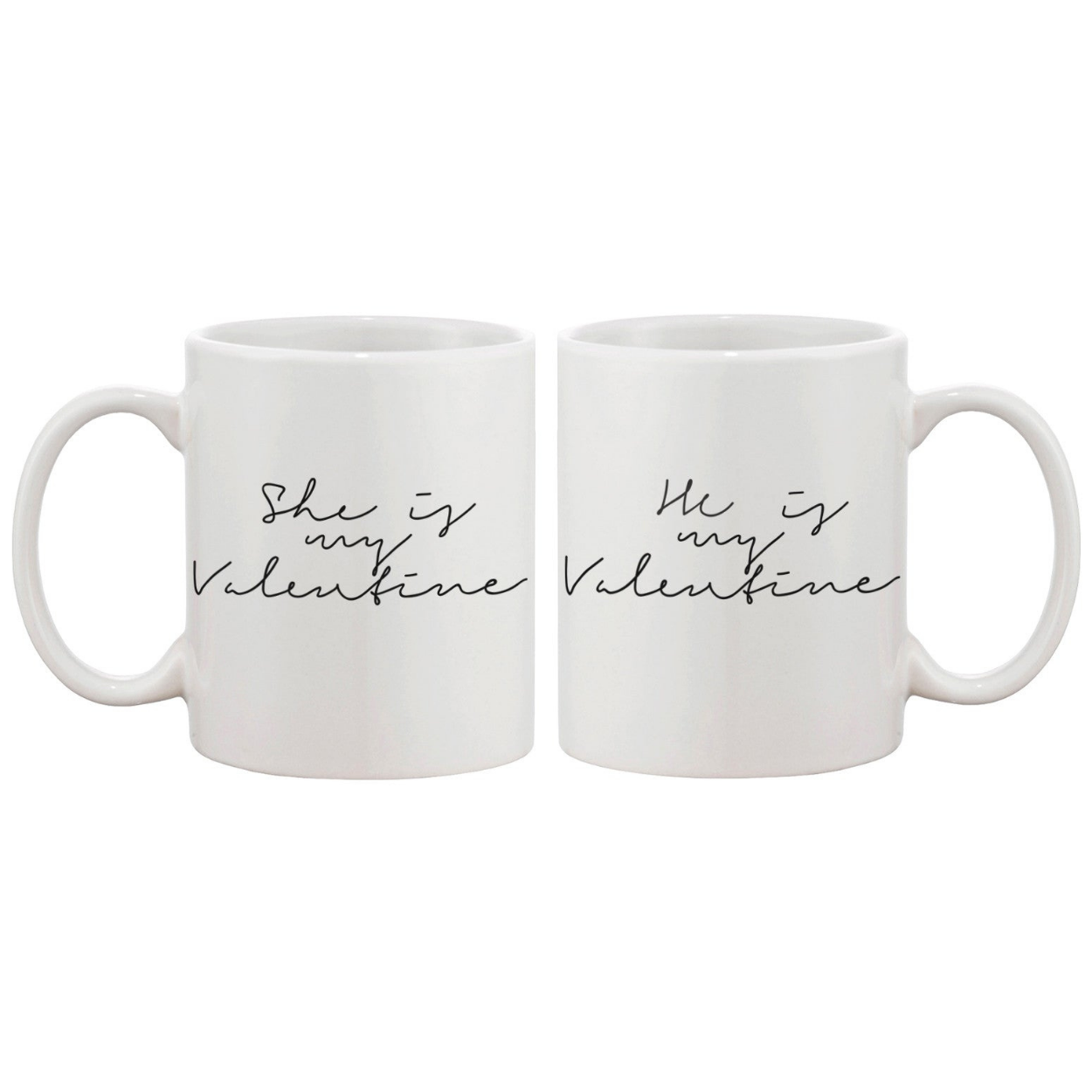 My Valentine Matching Couple Mugs Great Gift Idea for Holiday White