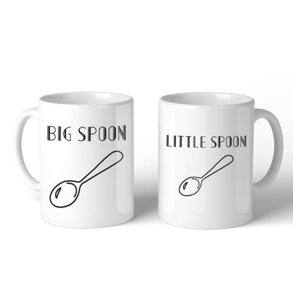 Big Spoon And Little Spoon Couple Mug Christmas Valentine Gifts White