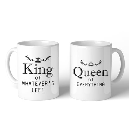 King And Queen Of Everything Couple Mug Christmas Valentine Gifts White
