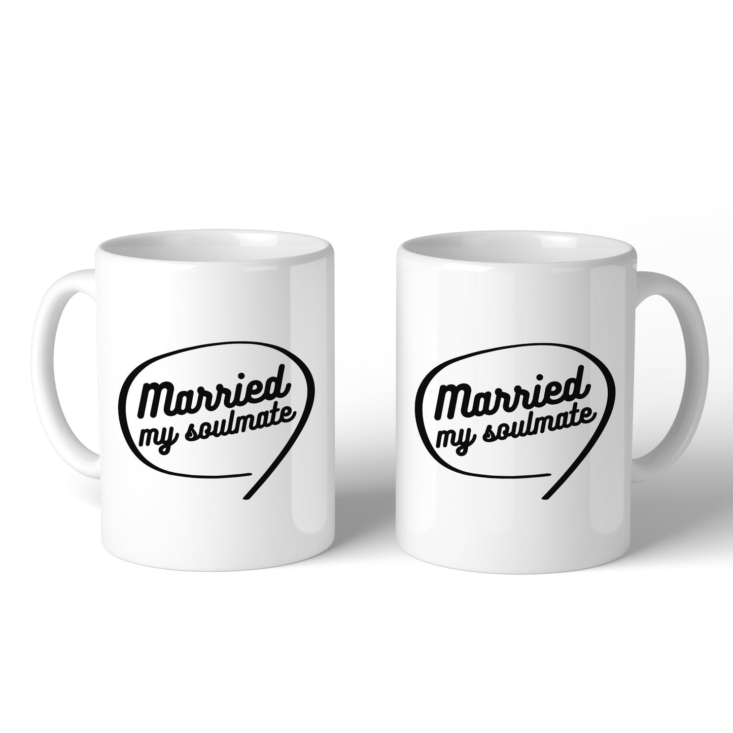 Married My Soulmate Matching Couple White Mugs