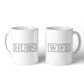 Hubs And Wife Matching Couple White Mugs