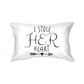 I stole her heart pillow cover