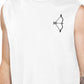 Bow And Arrow To Heart Target Matching Couple White Muscle Top