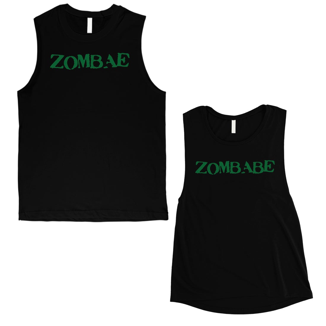 Zombae And Zombabe Couples Muscle Tank Tops Black