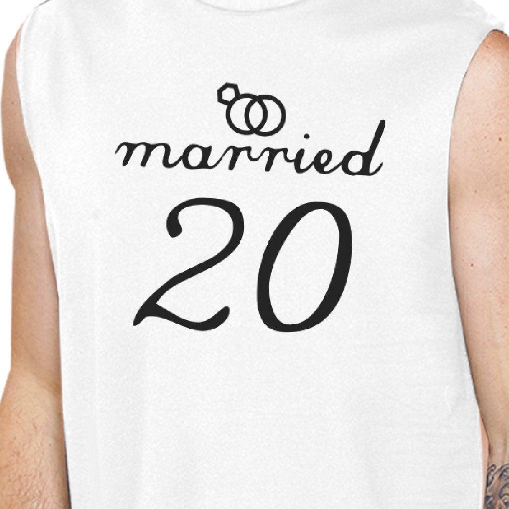 Married Since Custom Matching Couple White Muscle Top