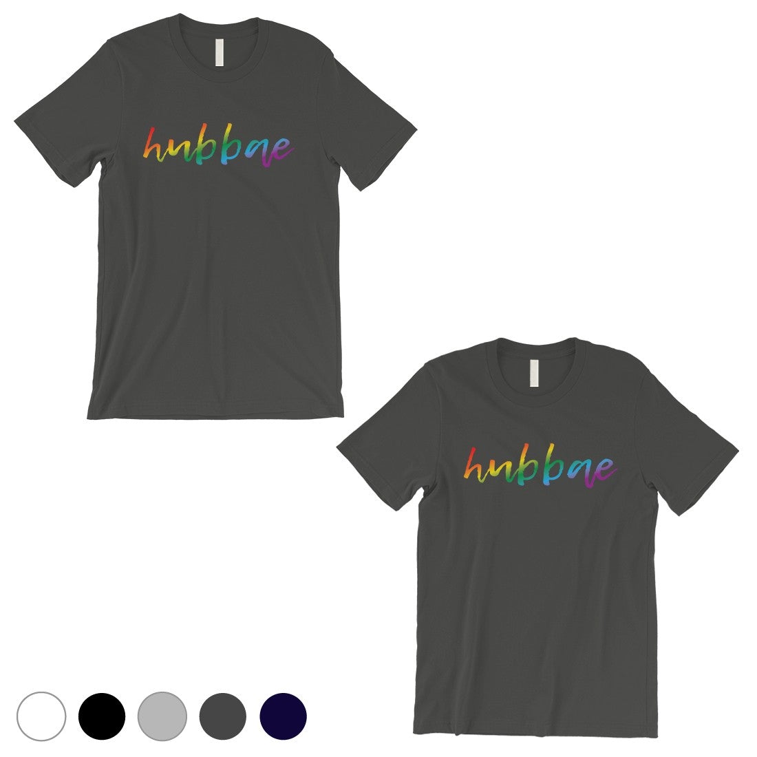 LGBT Hubbae Hubbae Rainbow Cool Grey Matching Shirts