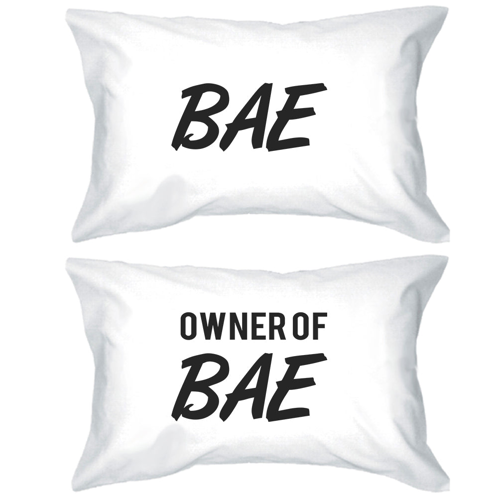 Bae And Owner Of Bae Matching Couple White Pillowcases