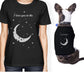 Moon And Back Small Pet Owner Matching Gift Outfits Womens T-Shirt Black