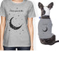 Moon And Back Small Pet Owner Matching Gift Outfits Womens T-Shirt Gray