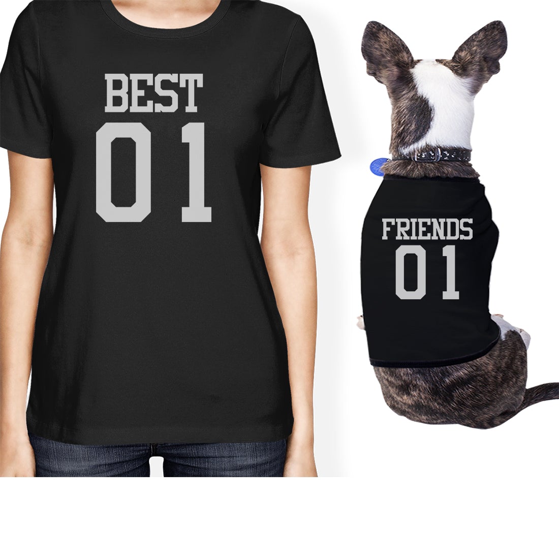 Best01 Friends01 Small Dog Owner Matching Apparel For Dog Moms Black