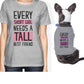 Tall Short Friend Small Pet Owner Matching Gift Outfits For Dog Mom Gray