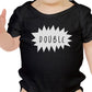 Double Trouble Baby and Pet Matching Black Shirts