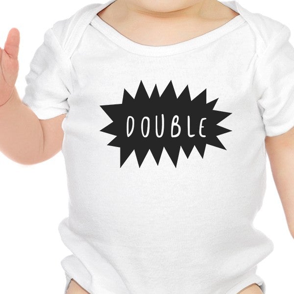 Double Trouble Baby and Pet Matching White Shirts