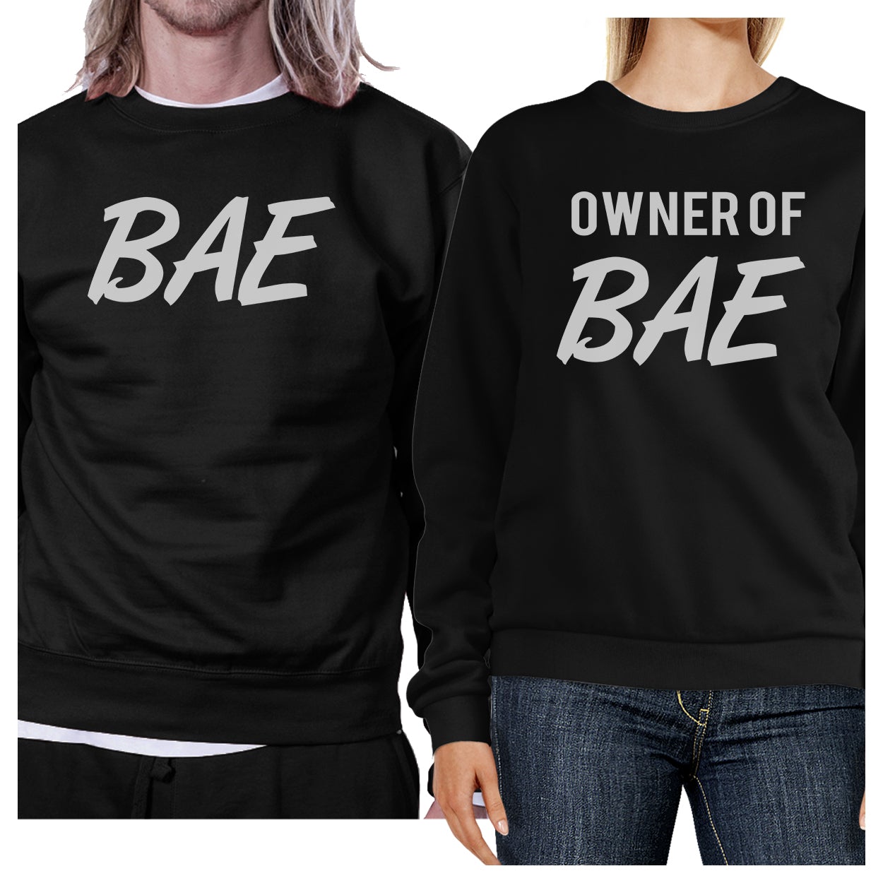 Bae And Owner Of Bae Matching Couple Black Sweatshirts