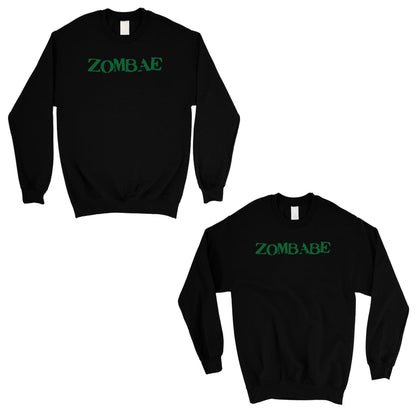 Zombae And Zombabe Matching Sweatshirt Pullover Black