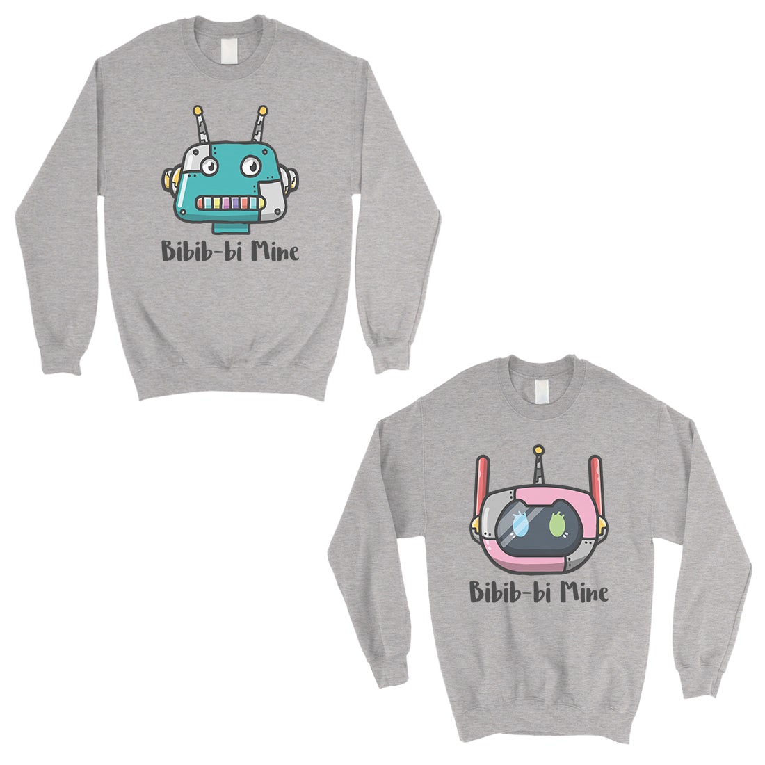 Bibib-bi Mine Matching Sweatshirt Funny Valentine's Day Gift Ideas Gray