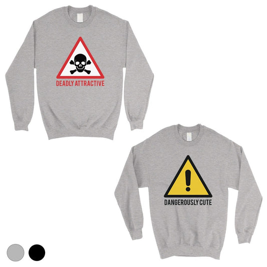Attractive & Cute Matching Sweatshirt Funny Valentine's Day Gift Gray