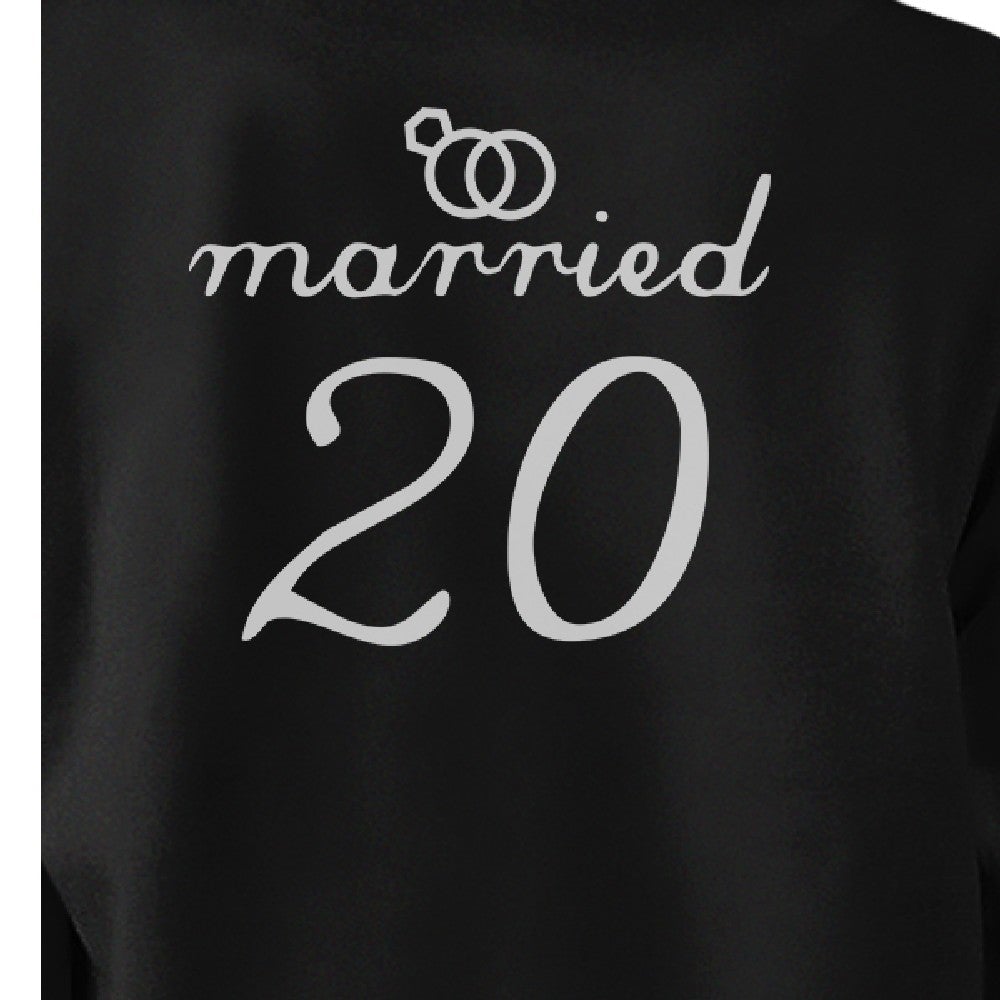 Married Since Custom Matching Couple Black Sweatshirts