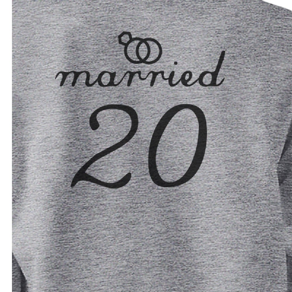 Married Since Custom Matching Couple Grey Sweatshirts