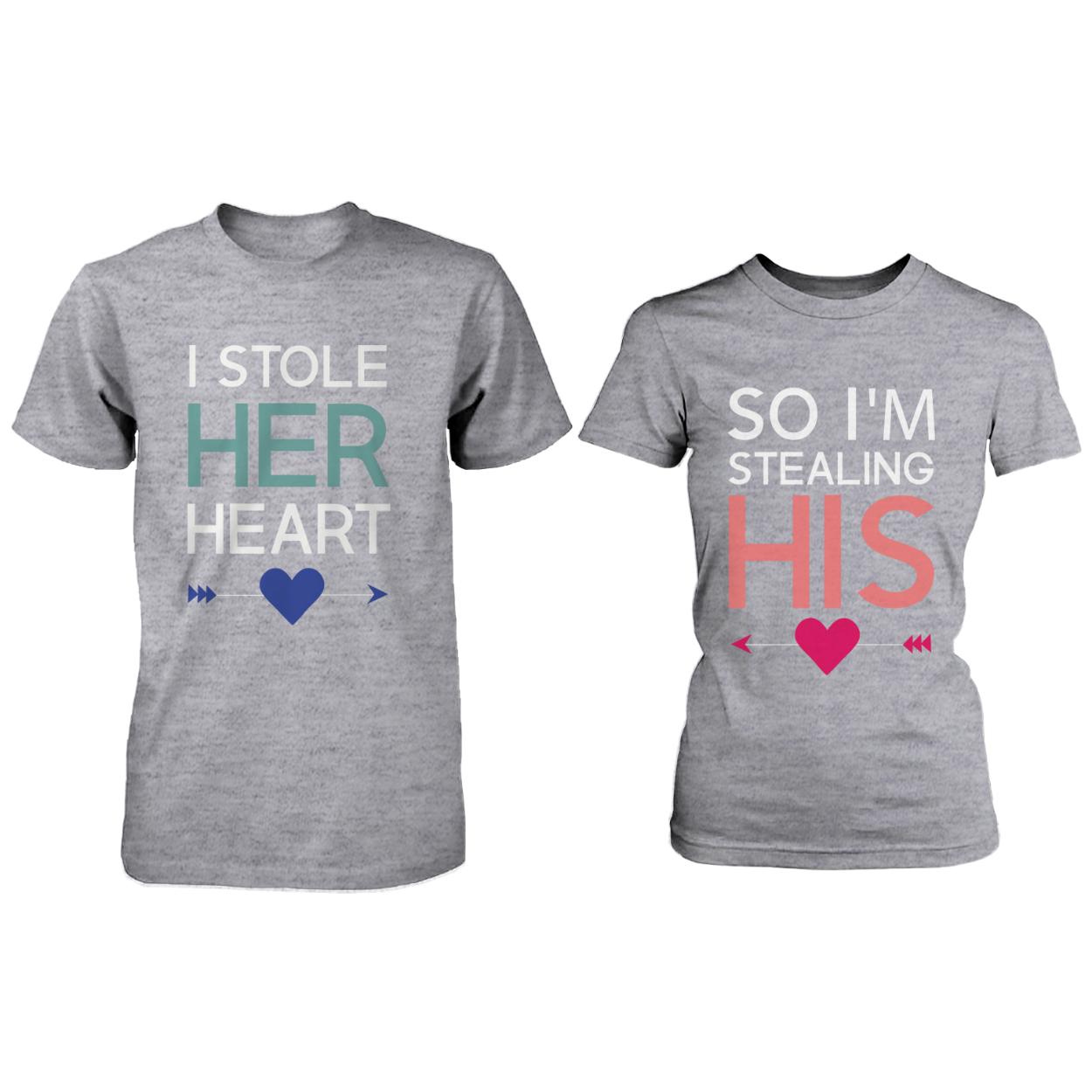 Stealing Hearts Romantic Couple Shirts For Honeymoon