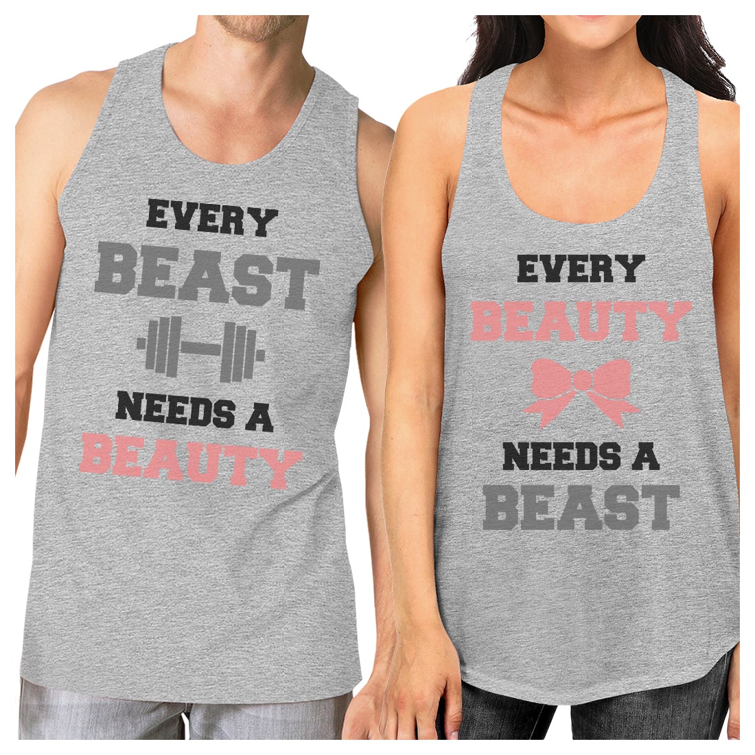 Every Beast Beauty Matching Couple Tank Tops Cute Couples Gifts