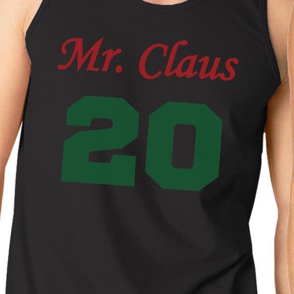 Mr. And Mrs. Claus Matching Couple Black Tank Tops