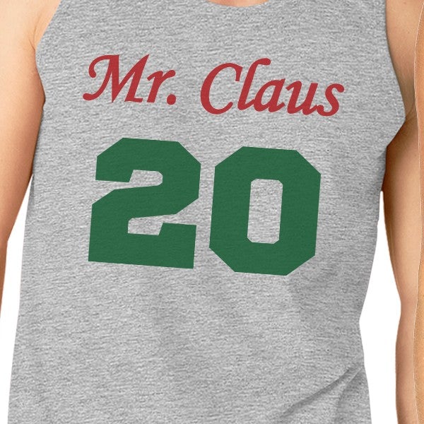 Mr. And Mrs. Claus Matching Couple Grey Tank Tops
