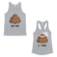 Poop Shit Got Real Matching Couple Tank Tops Funny Newlywed Gift Gray