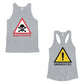 Attractive & Cute Matching Tank Tops Couples Valentine's Day Gift Gray