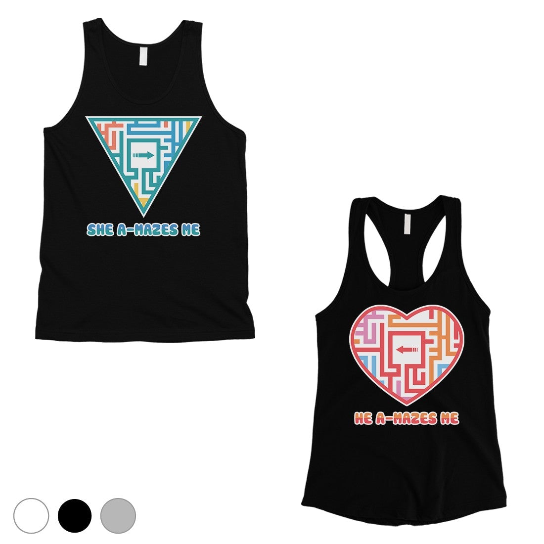 A-Mazes Me Matching Tank Tops For Couples