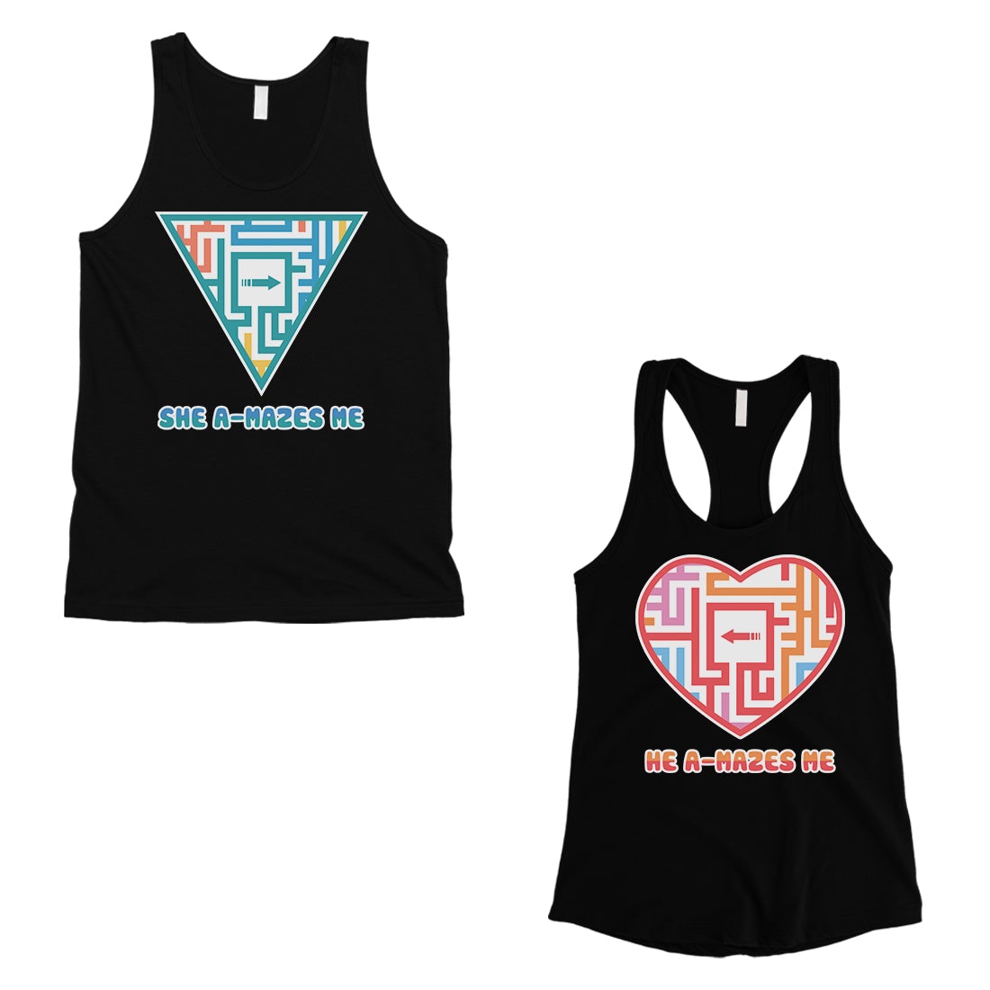 A-Mazes Me Matching Tank Tops For Couples